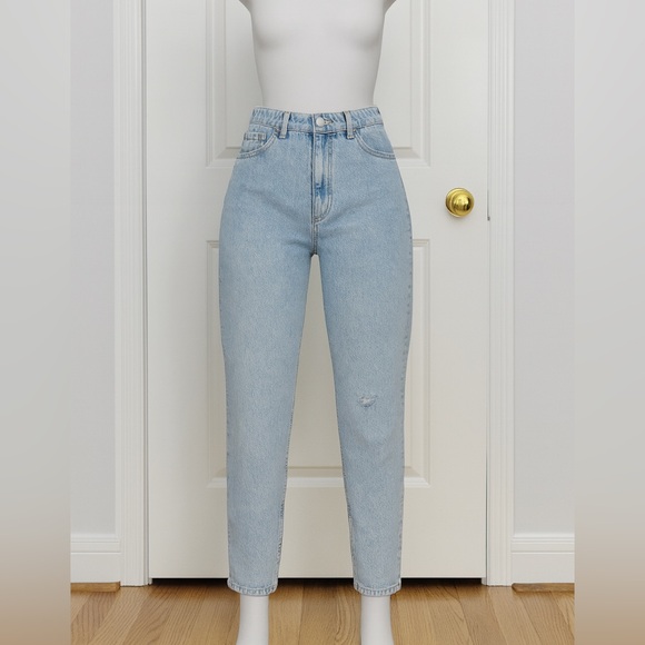 Zara High Rise Light Blue Jeans - Picture 1 of 5